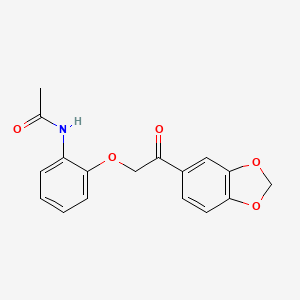 N-[2-[2-(1,3-benzodioxol-5-yl)-2-oxoethoxy]phenyl]acetamide