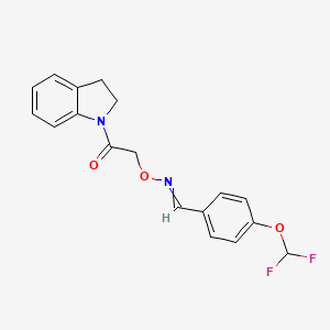 2-[[4-(Difluoromethoxy)phenyl]methylideneamino]oxy-1-(2,3-dihydroindol-1-yl)ethanone