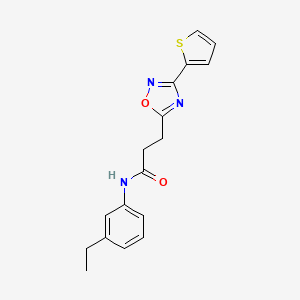 N-(3-ethylphenyl)-3-[3-(2-thienyl)-1,2,4-oxadiazol-5-yl]propanamide