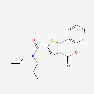 8-methyl-4-oxo-N,N-dipropyl-4H-thieno[3,2-c]chromene-2-carboxamide