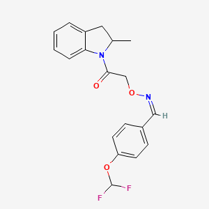 2-[(Z)-[4-(difluoromethoxy)phenyl]methylideneamino]oxy-1-(2-methyl-2,3-dihydroindol-1-yl)ethanone