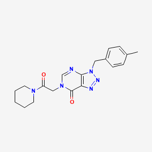 molecular formula C19H22N6O2 B10807774 3-(4-methylbenzyl)-6-(2-oxo-2-piperidin-1-ylethyl)-3,6-dihydro-7H-[1,2,3]triazolo[4,5-d]pyrimidin-7-one 