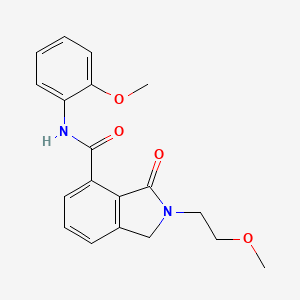 molecular formula C19H20N2O4 B10807788 2-(2-methoxyethyl)-N-(2-methoxyphenyl)-3-oxoisoindoline-4-carboxamide 