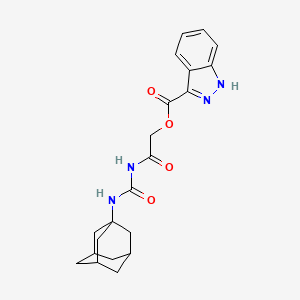 molecular formula C21H24N4O4 B10807799 [2-(1-adamantylcarbamoylamino)-2-oxoethyl] 1H-indazole-3-carboxylate 