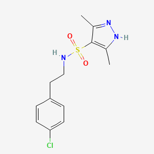 N-[2-(4-chlorophenyl)ethyl]-3,5-dimethyl-1H-pyrazole-4-sulfonamide