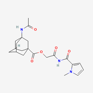 molecular formula C21H27N3O5 B10807816 [2-[(1-Methylpyrrole-2-carbonyl)amino]-2-oxoethyl] 3-acetamidoadamantane-1-carboxylate 