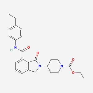 molecular formula C25H29N3O4 B10807829 ethyl 4-(7-{[(4-ethylphenyl)amino]carbonyl}-1-oxo-1,3-dihydro-2H-isoindol-2-yl)piperidine-1-carboxylate 