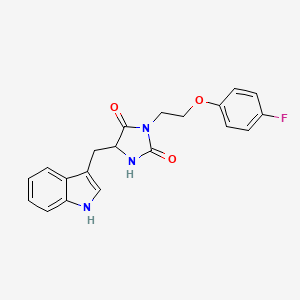 3-[2-(4-fluorophenoxy)ethyl]-5-(1H-indol-3-ylmethyl)imidazolidine-2,4-dione