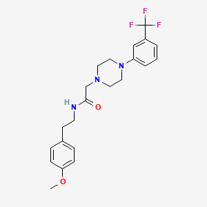 N-[2-(4-methoxyphenyl)ethyl]-2-[4-[3-(trifluoromethyl)phenyl]piperazin-1-yl]acetamide