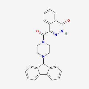 4-[4-(9H-fluoren-9-yl)piperazine-1-carbonyl]-2H-phthalazin-1-one