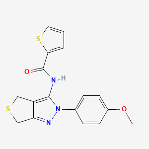 N-(2-(4-methoxyphenyl)-4,6-dihydro-2H-thieno[3,4-c]pyrazol-3-yl)thiophene-2-carboxamide