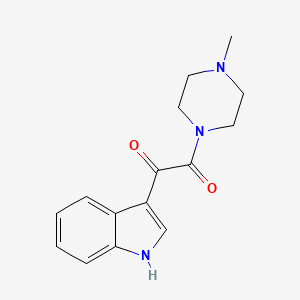 molecular formula C15H17N3O2 B10807878 1-(1H-indol-3-yl)-2-(4-methylpiperazin-1-yl)ethane-1,2-dione 