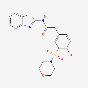 N-(1,3-benzothiazol-2-yl)-2-(4-methoxy-3-morpholin-4-ylsulfonylphenyl)acetamide