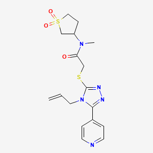 N-(1,1-dioxothiolan-3-yl)-N-methyl-2-[(4-prop-2-enyl-5-pyridin-4-yl-1,2,4-triazol-3-yl)sulfanyl]acetamide