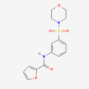 molecular formula C15H16N2O5S B10807898 N-(3-morpholin-4-ylsulfonylphenyl)furan-2-carboxamide 