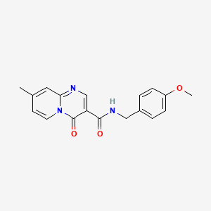 N-[(4-methoxyphenyl)methyl]-8-methyl-4-oxopyrido[1,2-a]pyrimidine-3-carboxamide