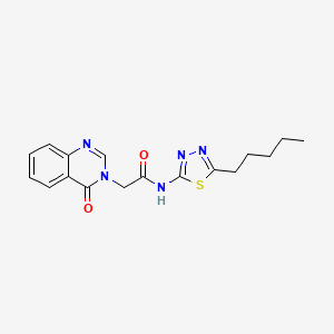 2-(4-oxoquinazolin-3-yl)-N-(5-pentyl-1,3,4-thiadiazol-2-yl)acetamide