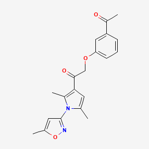 2-(3-Acetylphenoxy)-1-[2,5-dimethyl-1-(5-methyl-1,2-oxazol-3-yl)pyrrol-3-yl]ethanone