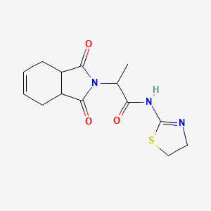 N-(4,5-dihydro-1,3-thiazol-2-yl)-2-(1,3-dioxo-3a,4,7,7a-tetrahydroisoindol-2-yl)propanamide