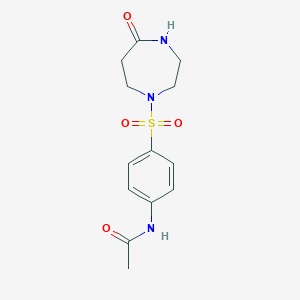 N-[4-[(5-oxo-1,4-diazepan-1-yl)sulfonyl]phenyl]acetamide