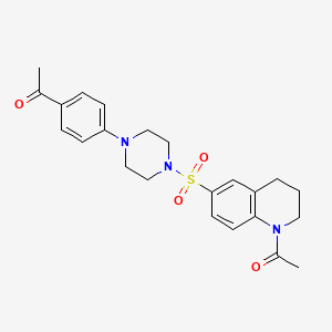 1-(6-{[4-(4-Acetylphenyl)piperazin-1-YL]sulfonyl}-1,2,3,4-tetrahydroquinolin-1-YL)ethan-1-one