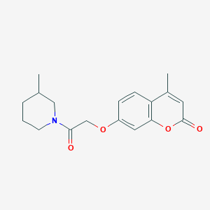 molecular formula C18H21NO4 B10808033 4-Methyl-7-[2-(3-methylpiperidin-1-yl)-2-oxoethoxy]chromen-2-one 