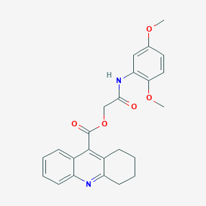 molecular formula C24H24N2O5 B10808103 [2-(2,5-Dimethoxyanilino)-2-oxoethyl] 1,2,3,4-tetrahydroacridine-9-carboxylate 