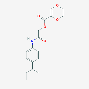 molecular formula C17H21NO5 B10808127 [2-(4-Butan-2-ylanilino)-2-oxoethyl] 2,3-dihydro-1,4-dioxine-5-carboxylate 