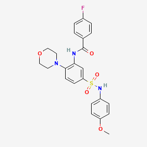 4-fluoro-N-[5-[(4-methoxyphenyl)sulfamoyl]-2-morpholin-4-ylphenyl]benzamide