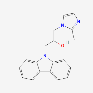 molecular formula C19H19N3O B10808168 1-Carbazol-9-yl-3-(2-methyl-imidazol-1-yl)-propan-2-ol 