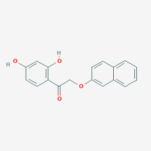 molecular formula C18H14O4 B10808173 1-(2,4-Dihydroxyphenyl)-2-(naphthalen-2-yloxy)ethanone 