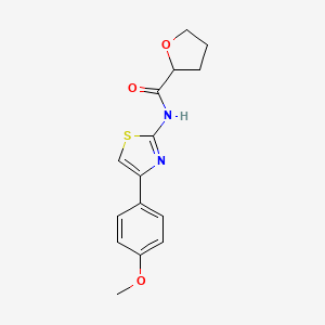 molecular formula C15H16N2O3S B10808223 N-[4-(4-methoxyphenyl)-1,3-thiazol-2-yl]oxolane-2-carboxamide 