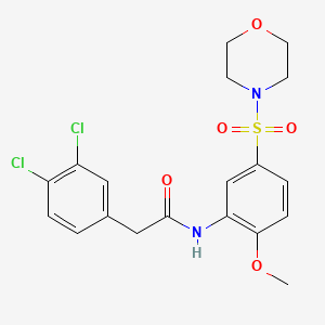 2-(3,4-dichlorophenyl)-N-(2-methoxy-5-morpholin-4-ylsulfonylphenyl)acetamide