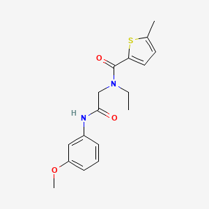 molecular formula C17H20N2O3S B10808267 N-ethyl-N-[2-(3-methoxyanilino)-2-oxoethyl]-5-methylthiophene-2-carboxamide 