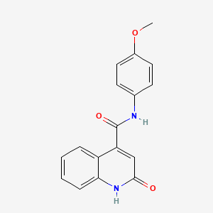 molecular formula C17H14N2O3 B10808270 2-hydroxy-N-(4-methoxyphenyl)quinoline-4-carboxamide 