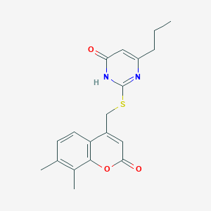 2-[(7,8-dimethyl-2-oxochromen-4-yl)methylsulfanyl]-4-propyl-1H-pyrimidin-6-one