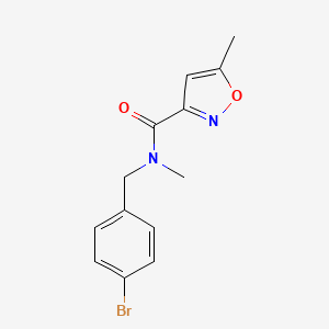 molecular formula C13H13BrN2O2 B10808301 n-(4-Bromobenzyl)-n,5-dimethylisoxazole-3-carboxamide 