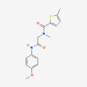 molecular formula C16H18N2O3S B10808320 N-[2-(4-methoxyanilino)-2-oxoethyl]-N,5-dimethylthiophene-2-carboxamide 