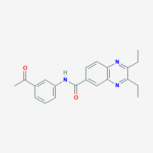 N-(3-acetylphenyl)-2,3-diethylquinoxaline-6-carboxamide