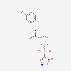 molecular formula C17H22N4O4S B10808350 1-(1H-imidazol-5-ylsulfonyl)-N-[(3-methoxyphenyl)methyl]piperidine-3-carboxamide 