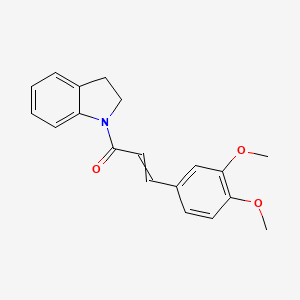 1-(2,3-Dihydroindol-1-yl)-3-(3,4-dimethoxyphenyl)prop-2-en-1-one