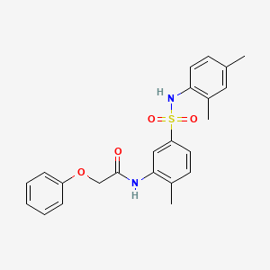 molecular formula C23H24N2O4S B10808715 N-[5-[(2,4-dimethylphenyl)sulfamoyl]-2-methylphenyl]-2-phenoxyacetamide 