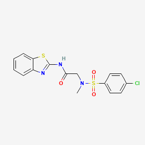 N-1,3-benzothiazol-2-yl-N~2~-[(4-chlorophenyl)sulfonyl]-N~2~-methylglycinamide