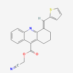 cyanomethyl (4E)-4-(thiophen-2-ylmethylidene)-2,3-dihydro-1H-acridine-9-carboxylate