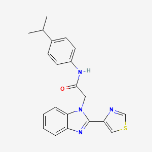 N-[4-(propan-2-yl)phenyl]-2-[2-(1,3-thiazol-4-yl)-1H-1,3-benzodiazol-1-yl]acetamide