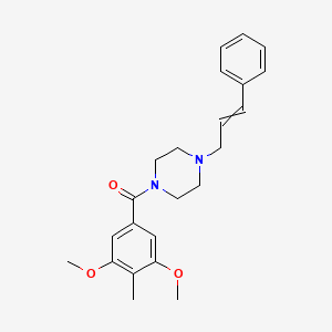 (3,5-Dimethoxy-4-methylphenyl)-[4-(3-phenylprop-2-enyl)piperazin-1-yl]methanone