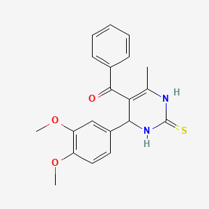 [4-(3,4-dimethoxyphenyl)-6-methyl-2-sulfanylidene-3,4-dihydro-1H-pyrimidin-5-yl]-phenylmethanone