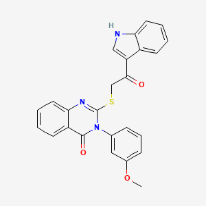 2-[2-(1H-indol-3-yl)-2-oxoethyl]sulfanyl-3-(3-methoxyphenyl)quinazolin-4-one