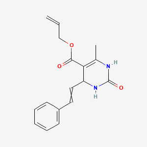 prop-2-enyl 6-methyl-2-oxo-4-(2-phenylethenyl)-3,4-dihydro-1H-pyrimidine-5-carboxylate