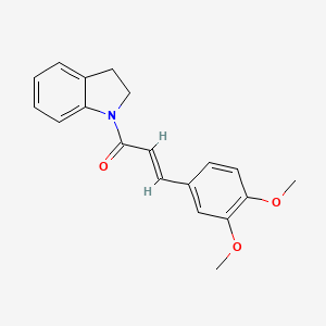 (2E)-1-(2,3-dihydro-1H-indol-1-yl)-3-(3,4-dimethoxyphenyl)prop-2-en-1-one